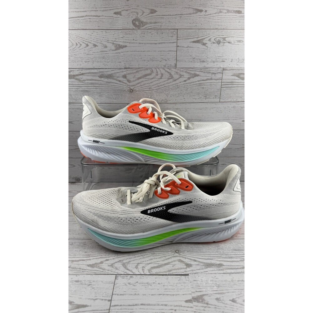 Brooks Ghost 17 1104421D112 White 11.5D Men Sneakers Athletic Running Shoes #247